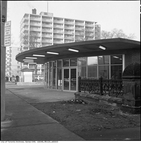 St George Station nearing completion, 1962 (City Toronto Archives)